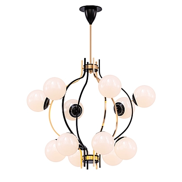 Elegant Stilnovo Chandelier 3D model image 1 