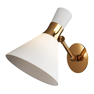 Liam Small Articulating Sconce: Sleek and Versatile Lighting Solution 3D model image 1 