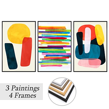 Multiframe Wall Art Set 3D model image 1 