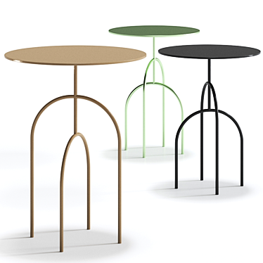 Title: Elegant Moca - 58cm Table 3D model image 1 