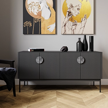 Sleek Alto Sideboard with Customizable Dimensions 3D model image 1 