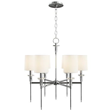 Hudson Valley Amherst 8516: Elegant Faux Silk Chandelier 3D model image 1 