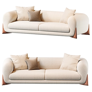 Elegant Porada Sofabed 3D model image 1 