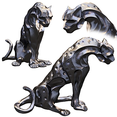 Design Toscano Tranquil Jungle Jaguar Panther Statue 3D model image 1 