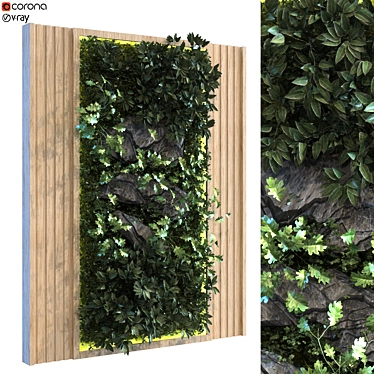 Vertical Greenery Set - Aesthetic and Space-Saving 3D model image 1 