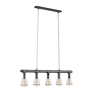 Industrial Pipe Hanging Ceiling Light - Pascalle 3D model image 1 