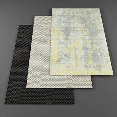 High-Res Rugs Bundle: 5 Textures 3D model image 1 