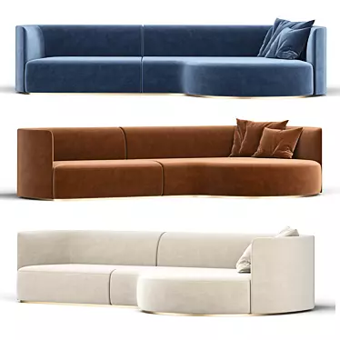 Elegant Chloe Sofa: Modern Design, Premium Quality 3D model image 1 