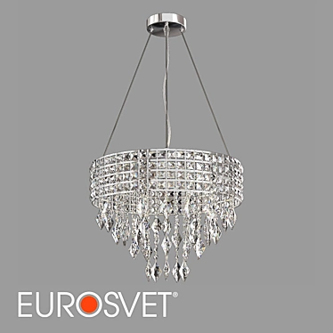 Eurosvet Kira Crystal Pendant Chandelier 3D model image 1 