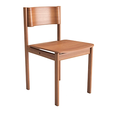 Timeless Wood Chair 3D model image 1 