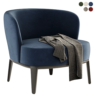 Elegant Atlas V Armchair: Vibrant Colors, Multiple Formats 3D model image 1 