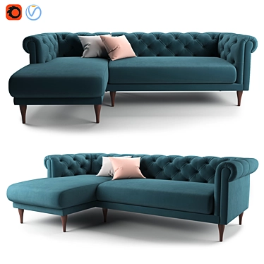 Barstow Sofa by MADE: Sleek Comfort for Your Home 3D model image 1 