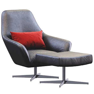 Luxury Leather Comfort Armchair 3D model image 1 