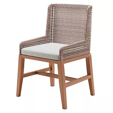 Vista Outdoor Side Chair: Stylish and Durable Seating 3D model image 1 