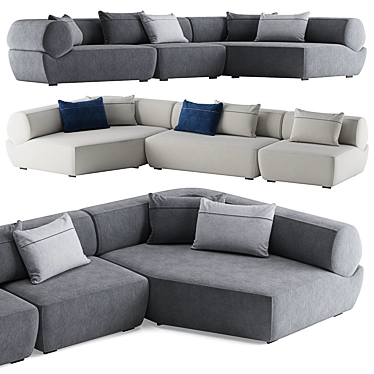 Modern B&B Italia Naviglio Corner Sofa 3D model image 1 
