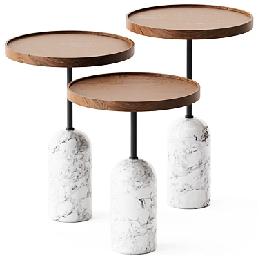 Ekero Round Side Tables by Porada 3D model image 1 