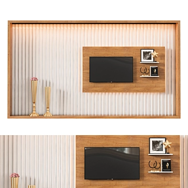 Sleek TV Mount Wall Bracket 3D model image 1 