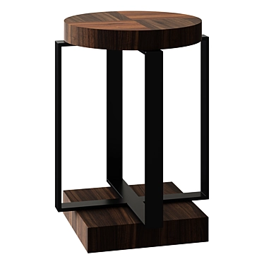 DB5000 Walnut Veneer XO Table 3D model image 1 