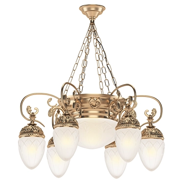 8 Horns Empire Style Chandelier 3D model image 1 