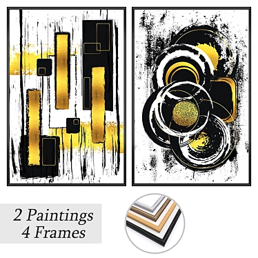 Elegant Wall Art Set: No. 3535 3D model image 1 