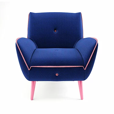 Flexible Fabric Armchair 3D model image 1 