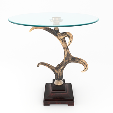Ivory Hued Horn Table 3D model image 1 