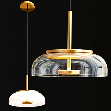 Nordic Gold LED Pendant Lamp 3D model image 1 