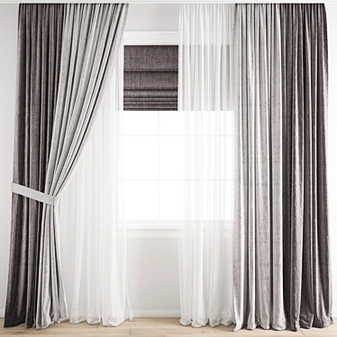 Poly Curtain 260: High Quality 3D Model 3D model image 1 