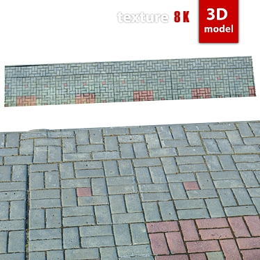 High-Quality Paving Stone: Detailed Model 3D model image 1 