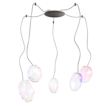 Elegant Glass Bubble Pendant Lamp 3D model image 1 
