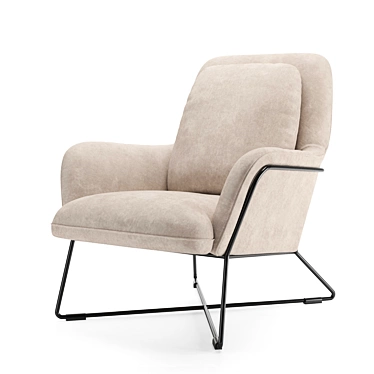 Sleek and Stylish Jamie Lounge Chair 3D model image 1 