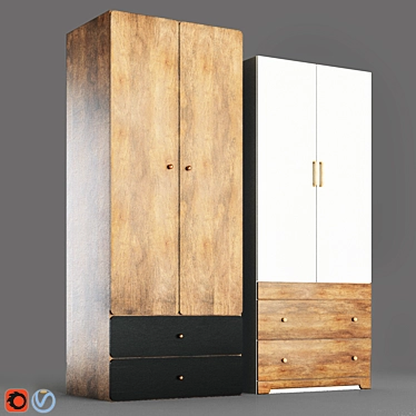 Compact Industrial Wardrobe | Minh Tri 3D model image 1 
