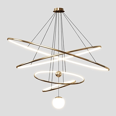 Modern LED Chandelier: Elegant Illumination 3D model image 1 