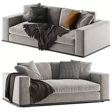 Minotti Hamilton 2-Seat Sofa 3D model image 1 