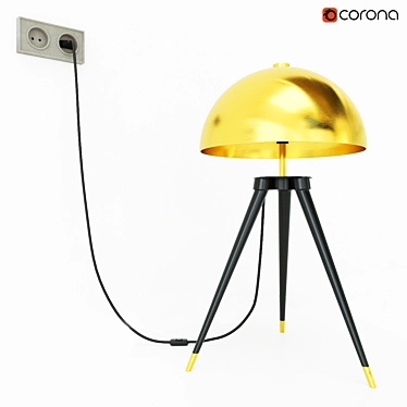 Sleek Coyote Floor Lamp 3D model image 1 