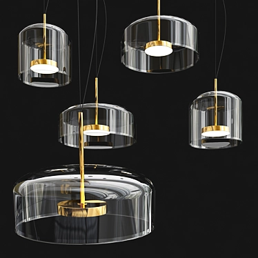 Elegant Vistosi Hanging Lamps 3D model image 1 