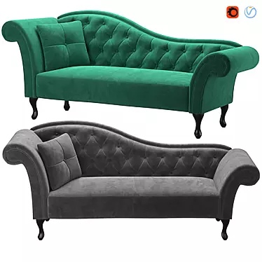 Elegant Chaise Lounge in 2K 3D model image 1 