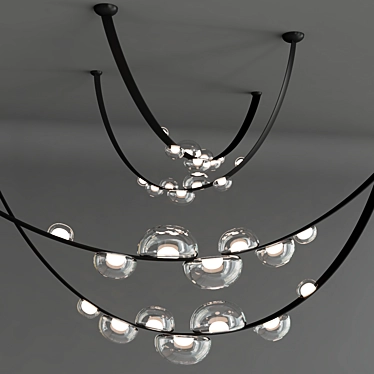 Luminous Dew Drops Pendant 3D model image 1 