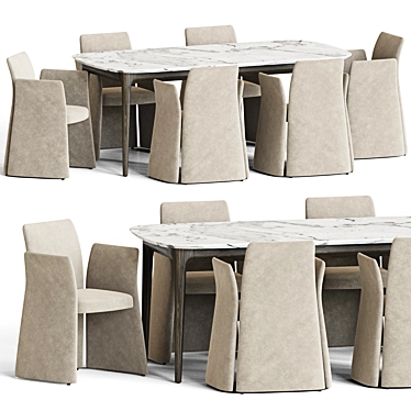 Sleek 2012 Dining Set 3D model image 1 