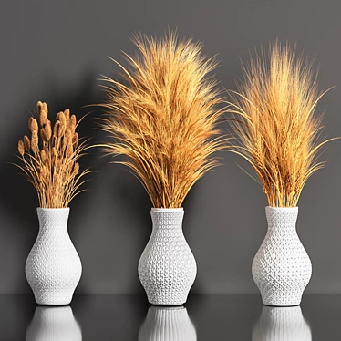 Title: Dried Plants Set: Natural Home Decor 3D model image 1 