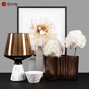 Elegant Home Decor Set 3D model image 1 