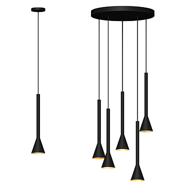 Elegant Liliana Pendant Light 3D model image 1 