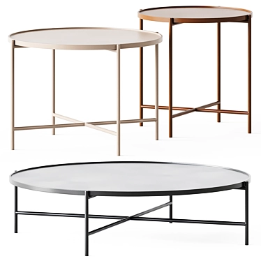 Dolly Coffee Tables: Elegant & Versatile 3D model image 1 