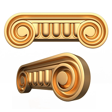 Vintage Ionic Capital: 3D Model 3D model image 1 