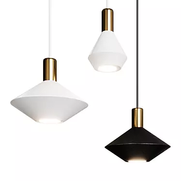 Sleek and Stylish Pendant Lights 3D model image 1 