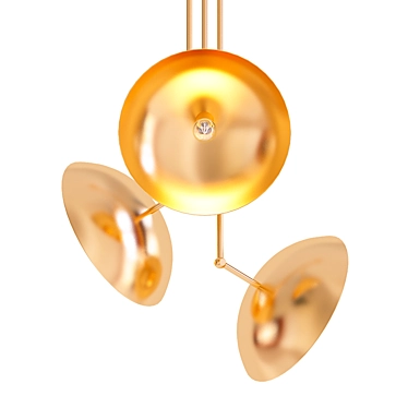 Sleek 2014 Tango Three Chandelier 3D model image 1 