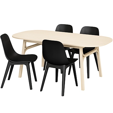 Voxlöv & Odger Ikea Dining Set 3D model image 1 