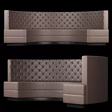 Elegant Bourbon Round Sofa 3D model image 1 