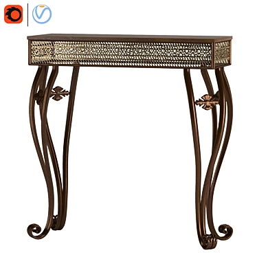 Charleston Console: Elegant and Compact 3D model image 1 