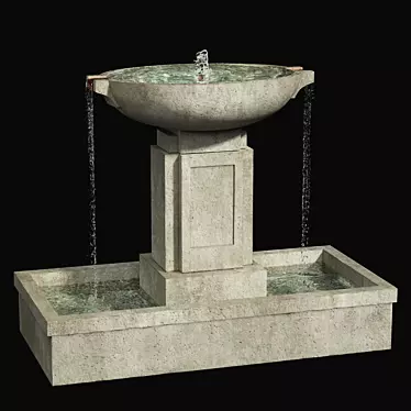 Austin Fountain: Real-Scaled Elegance 3D model image 1 